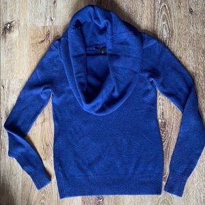 BCBG Blue cowl neck sweater